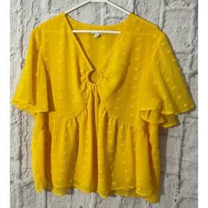 Cato Boho Yellow Top Size XL